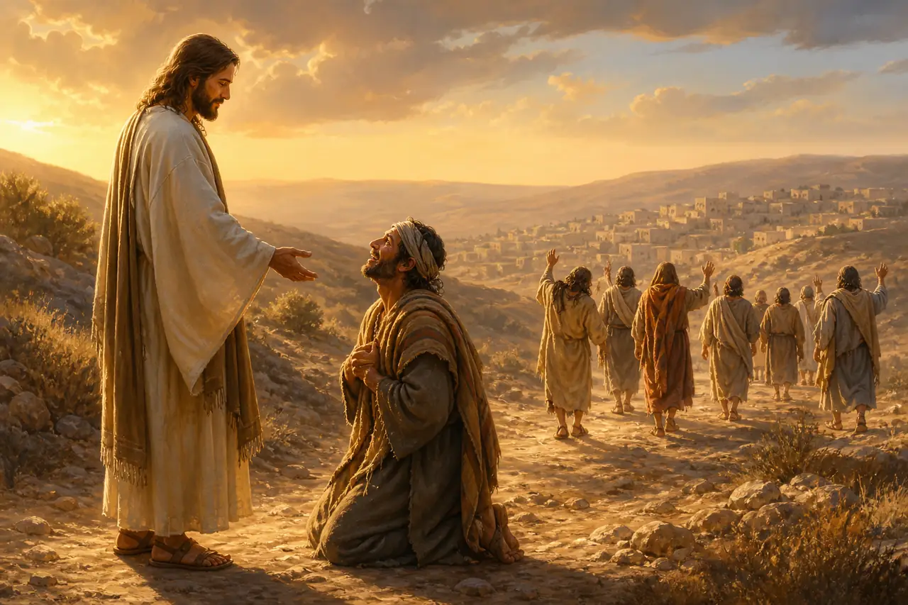 O leproso que voltou para agradecer a Jesus — os nove, onde estão?